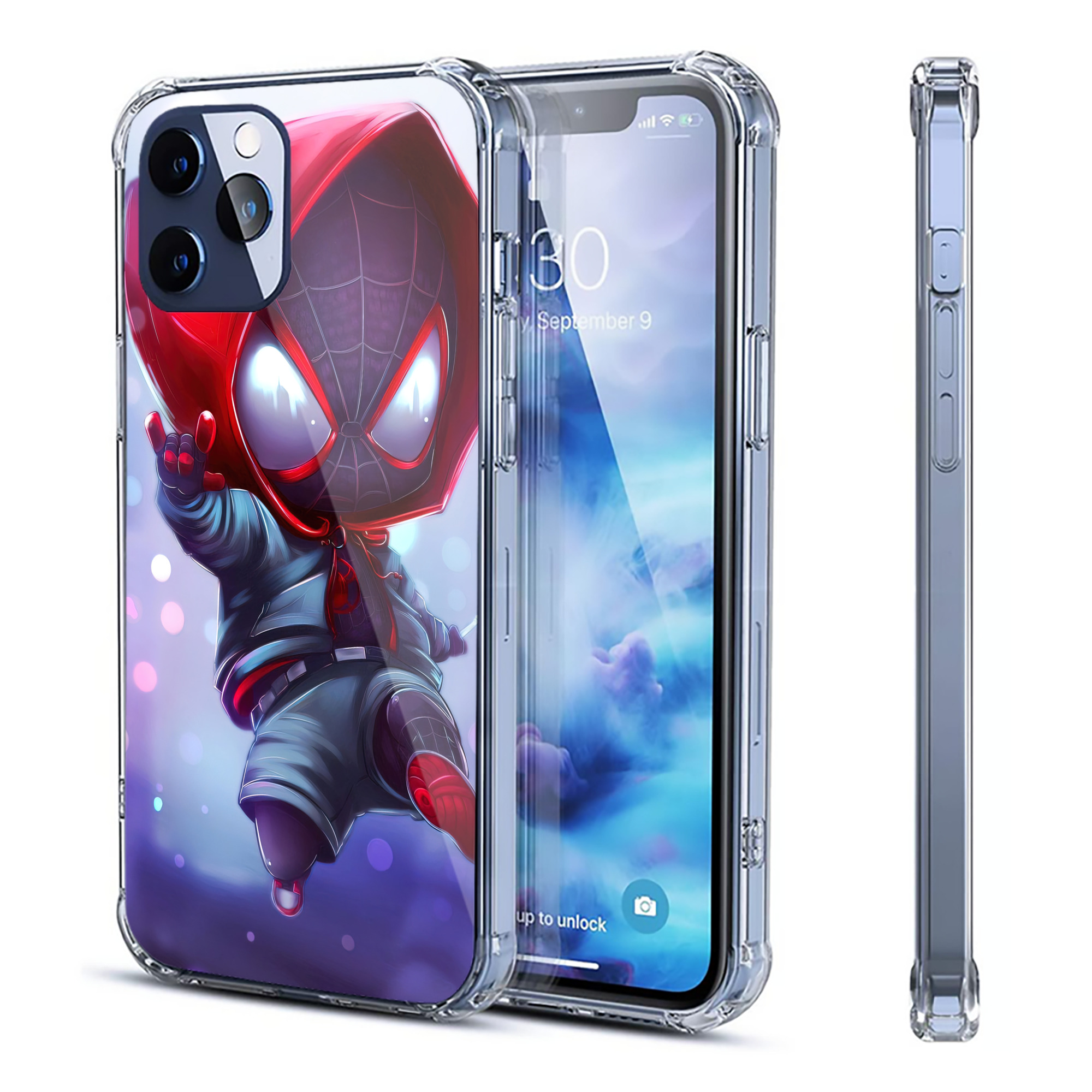 （画像用） Spider Man スパイダーマン 【iPhone 12シリーズ対応】透明スマホケース（クリアソフトケース）